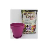 Ekodoğa Yalı Saksı 1,7 Lt 16X14.5 Cm Saksı Alana 3 Litre Torf Saksı Plastik Saksı Çiçek Toprağı Çiçek