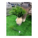 Ekodoğa Yapay Yeşil Saz Bitkisi, Çimen Vazo Saksı Dekorasyon, 30-50 cm
