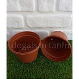 Ekodoğa Yuvarlak Saksı, 10 Adet, 13X10 Cm, Kahverengi, Üretim Saksısı - Çok Renkli