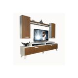 Ekoflex 7 Slm Retro Tv Ünitesi Tv Sehpası - Beyaz - Ceviz