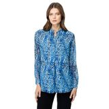 EKOL Desenli Uzun Kol Bluz, 38, 25K.EKL.BLZ.02049.1, Saks, Kadın