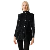 Ekol Kadın Peluş Astarlı Kapak Cepli Yelek 8503 Black
