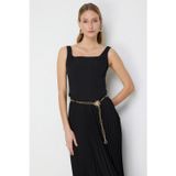 Ekol Kalın Askılı Korseli Kadın Crop Bluz 26Y.EKL.BLZ.02062.1