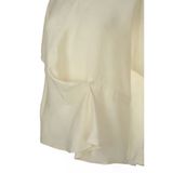 Ekol Oversize Kısa Kol V Yaka Saten Bluz - Minimalist Tarz