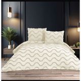 Ekol Pamuklu Çift Kişilik 3 Parça Yatak Örtüsü - Krem - 240 x 250 cm