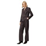 EKOL Simli Kumaş Wide Leg Pantolon, PRA-13106647-221470