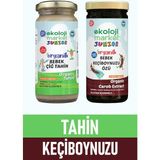 Ekoloji Market Organik Çiğ Tahin 230 gr + Organik Keçiboynuzu Özü 290 gr - 520 gr