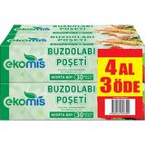 Ekomis Buzdolabı Poşeti 4 Al 3 Öde Orta Boy 24 x 38 cm