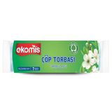 Ekomis Jumbo Boy Çöp Torbası 80x110 cm 7 Adet, Doğa Dostu, Dayanıklı ve Su sızdırmaz