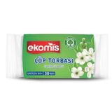 Ekomis Küçük Boy Çöp Torbası 30 Adet – 40 x 50 cm Doğa Dostu Geri Dönüştürülebilir Dayanıklı Evsel Atık Torbası