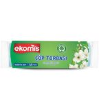 Ekomis Orta Boy Çöp Torbası 15 Adet 55 x 60 cm Doğa Dostu Geri Dönüştürülebilir Dayanıklı Evsel Atık Torbası