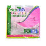 Ekomis Temizlik Bezi 5'li Rengarenk Eko Paket