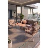 Ekon Serisi 1. Sınf 3+1+1 Ve 1 Adet Orta Sehpa 2 Yastıklı Cappucino İskeletli Bahçe Balkon Oturma Koltuk Takımı