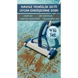 Ekonef Havuz Temizlik Seti HORTUM + DİP SÜPÜRGE + HORTUM ADAPTÖRÜ + TELESKOPİK SAP