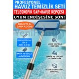 Ekonef Profesyonel Havuz Temizlik Seti - Teleskopik Sap + Lüks Havuz Kepçesi (2'si 1 Arada Tam Uyumlu Set)