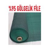 Ekonet %95 Yeşil Gölgeleme Filesi Örtü Tül Branda 1.5mx30m -bahçe Çit Örtüsü Gölgelik 1.5x30metre