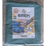 EKONET Yeşil Branda Tente, Su Geçirmez, UV Korumalı, Metal Halkalı, Polietilen, 2m x 4m, Çadır Gölgelik Koruma Matı