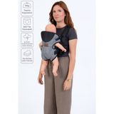 Ekonomik Bebek Kanguru - Ergonomik Konfor, Kolay Kullanım ve Modern Tasarım - Gri