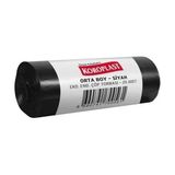 Ekonomik Endüstriyel Orta Siyah Çöp Torbası 20'li 55X60 Cm, Yırtılmaz & Sızdırmaz, Çift Katlı, Geri Dönüştürülebilir, Restoran,mutfak, Fabrika, Atölye, Ofis, Otel, Hastane, Depo, Bahçe