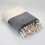 Ekonomik PEŞTEMAL%100 Pamuk Banyo Havlusu Siyah - Çok Renkli - 0,6 x 19 x 29 cm