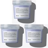 Ekonomik Üçlü Davines Love Smoothing Instant Mask Kabarma Önleyici Hızlı Saç Maskesi 250ML - %100 Orijinal %100 Doğal - Standart