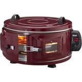 Ekonomik Yuvarlak Davul Fırın 1100W - 46CM Alüminyum Tepsi Ön Gözetleme Camı AF-007 (2) - Bordo