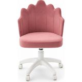Ekopol Sandalye Yönsüz Baby Face Parmak Beyaz Ayaklı Ergonomik Çalışma Sandalyesi - Pembe