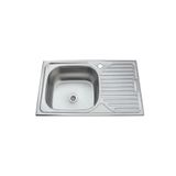 Ekosan 43,5 X 76, Ankastre, Paslanmaz Evye Lavabo Sol, Damlalık Sağ