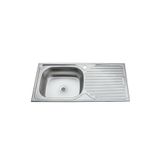 Ekosan 43,5 X 86, Ankastre, Paslanmaz Evye Lavabo Sol , Damlalık Sağ