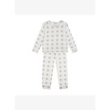 Ekose Çiçek Uzun Kollu Pijama Takımı