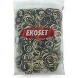 Ekoset 1000 Adet Küçük Paket Lastiği Siyah Beyaz 40 mm - Siyah - Beyaz