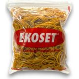 Ekoset 500 Adet Sarı Küçük Paket Lastiği 40 mm Dayanıklı ve Esnek Doğal Kauçuk