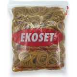 Ekoset 500 Adet Sarı Küçük Paket Lastiği 40 mm Dayanıklı ve Esnek Doğal Kauçuk