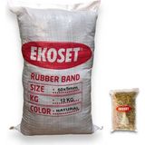 Ekoset 50MMX5MM Geniş Kauçuk Paket Ambalaj Lastiği 12KG Koli (50X5) - Sarı