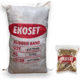 Ekoset 65MMX10MM Geniş Kauçuk Paket Ambalaj Lastiği 12KG Koli (65X10) - Sarı - 65MM X 10MM - PAKET LASTİĞİ