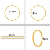 Ekoset 65X10MM Geniş Kauçuk Paket Ambalaj Lastiği 100 Adet - Sarı