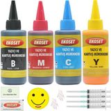 Ekoset Canon uyumlu Mürekkebi 4 renk 4x100ML