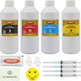 Ekoset Canon uyumlu Tanklı yazıcılar için mürekkep 4 renk 1 Litre GI-490 uyumlu - Renkli