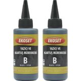 Ekoset Canon ve Tanklı yazıcı Mürekkebi Siyah 200Ml (2X100Ml)