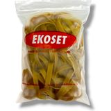 Ekoset Kauçuk Ekstra Kalın Paket Lastiği 130X10MM 500 Gram - Sarı - 130MM X 10 MM - PAKET LASTİĞİ