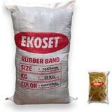 Ekoset Kauçuk Geniş Paket Lastiği 70X5MM 25 kg - Sarı - 70MM X 5MM - PAKET LASTİĞİ