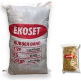 Ekoset Kauçuk Kalın Paket Lastiği 150X5MM 25 kg - Sarı - 150 MM X 5 MM - PAKET LASTİĞİ