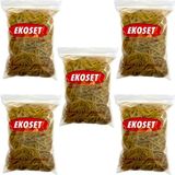 Ekoset Kauçuk Paket Lastiği 120X3MM 500 Gram 5li Paket - Sarı - 120 mm x 3 mm
