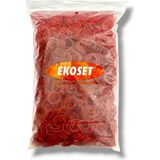Ekoset Kauçuk Renkli Paket Ambalaj Toka Maydonoz Lastiği Kırmızı 1Kg 40 mm