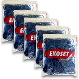 Ekoset Kauçuk Renkli Paket Ambalaj Toka Maydonoz Para Lastiği Mavi 40 mm 5000'li