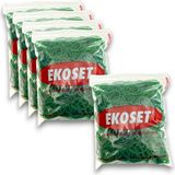 Ekoset Kauçuk Renkli Paket Ambalaj Toka Maydonoz Para Lastiği Yeşil 40 mm 5000'li