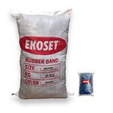 Ekoset Küçük Paket Lastiği Mavi 40MM 25 kg