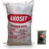 Ekoset Siyah Küçük Paket Lastiği 40MM 25 kg - PAKET LASTİĞİ