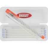 Ekoset Ultraviyole Görünmez Uv Kalem ve 20 Adet Kalem Içi Ince Tip - Beyaz