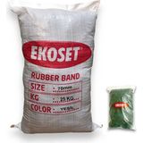 Ekoset Yeşil Para Lastiği 70MM 25 kg - paket lastiği